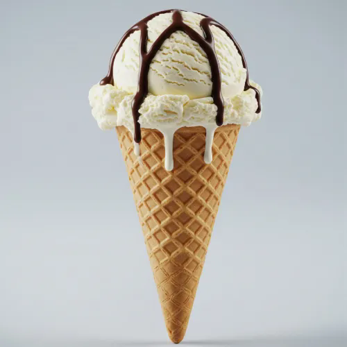 Single Waffle Cone With 1 Scoop 